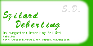 szilard deberling business card